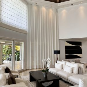 Miami Beach Window Treatment Shades By Mia Casa, Electric Roller Blinds, draperies, curtain